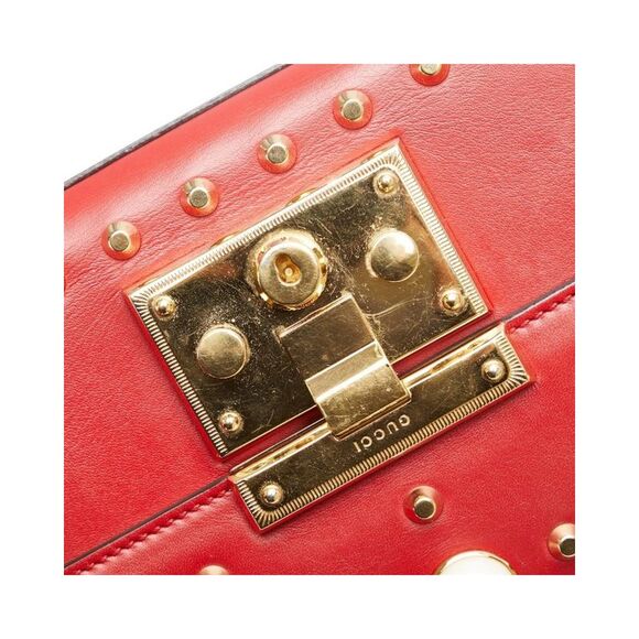 Pre Loved gucci  Padlock Women Red Shoulder Bags - Picture 4 of 8